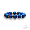 Agate Druzy Geode Crystal Bracelet with 12mm electroplated beads blue colour for steady strength