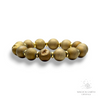 Agate Druzy Geode Crystal Bracelet with 12mm electroplated beads gold colour for steady strength