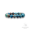 Chrysocolla Crystal Gemstone Bracelet with Frosted / Matte finish and 12mm Round Beads Medium