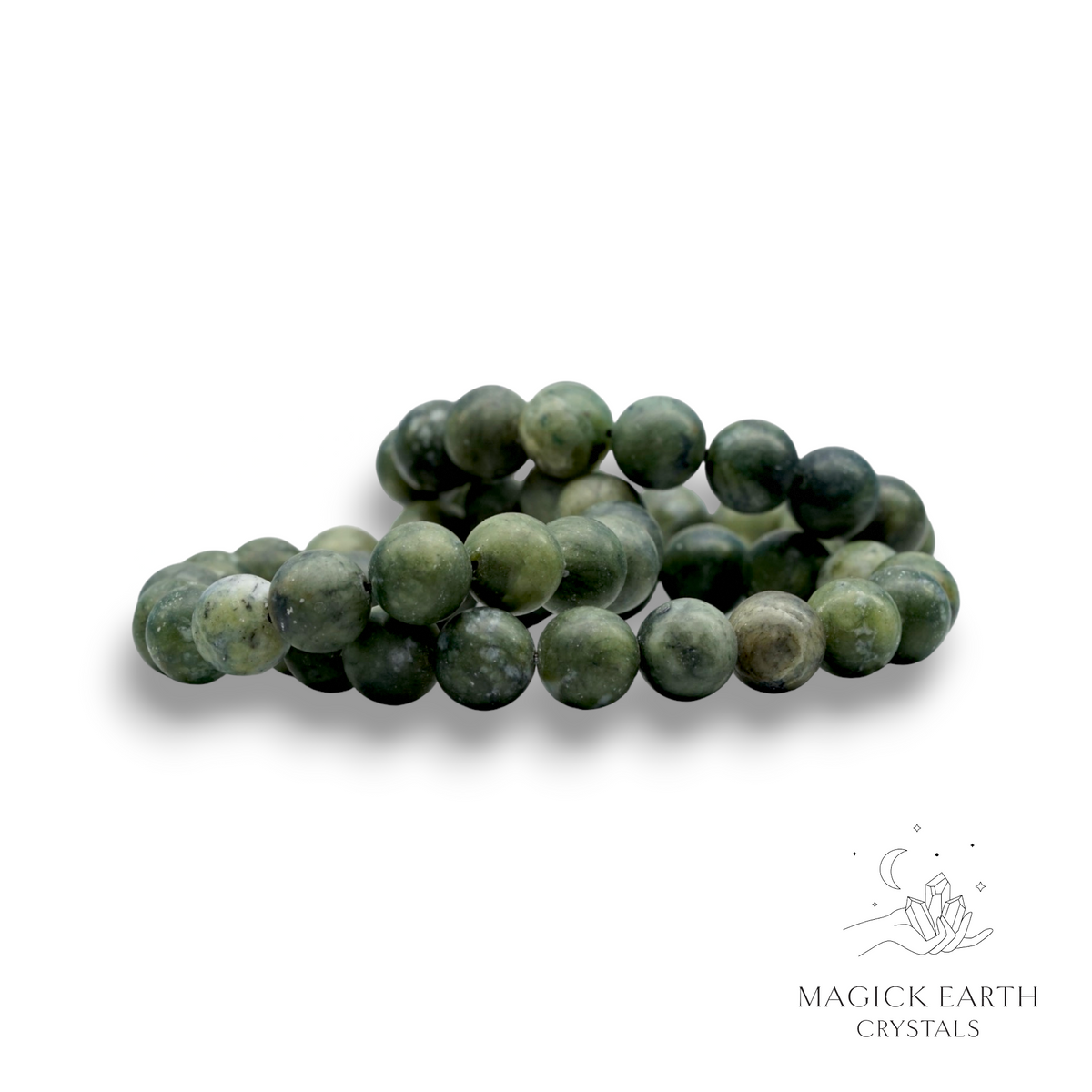 Jade Crystal Gemstone Bracelet with 12mm Frosted Matte Beads