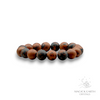 Mahogany Obsidian Crystal Gemstone Bracelet with 12mm Frosted Matte Beads Medium Size