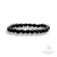 Shungite Crystal Bracelet baroque style beads For Energetic Armour