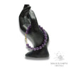 Amethyst Crystal Bracelet with 8mm round beads gold finish for sacred stillness