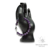 Amethyst Crystal Bracelet with 8mm round beads platinum clasp for sacred stillness