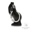 Howlite crystal Bracelet with 8mm round beads, gold clasp for calm communication