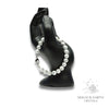 Howlite crystal Bracelet with 8mm round beads, platinum clasp for calm communication