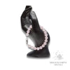 Rose Quartz Stretch Bracelet with 8mm beads platinum clasp for amplified love
