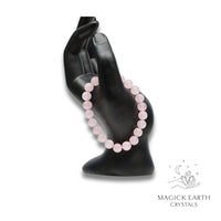 Rose Quartz Stretch Bracelet with 8mm beads, stretch for amplified love
