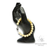Yellow Jade Crystal Bracelet with 8mm round beads, platinum clasp for balanced Confidence