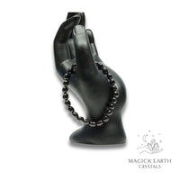 Shungite Crystal Bracelet With Baroque Style Beads Stretch for Energetic Armour