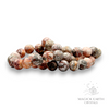 Leopardskin Jasper Crystal Gemstone Bracelet with Frosted / Matte 12mm Round Beads