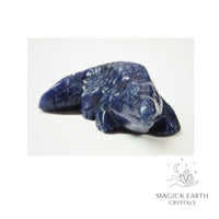 Sodalite Crystal Gemstone Crocodile Animal Figurine