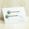 Aventurine Antique Bronze Bobby Pins