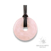 Rose Quartz Crystal Gemstone Donut Pi 50mm 