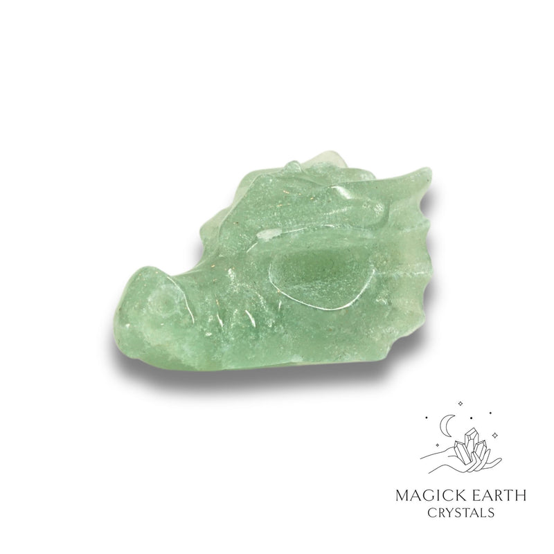 Aventurine Carved Dragon Heads Crystal Gemstone 