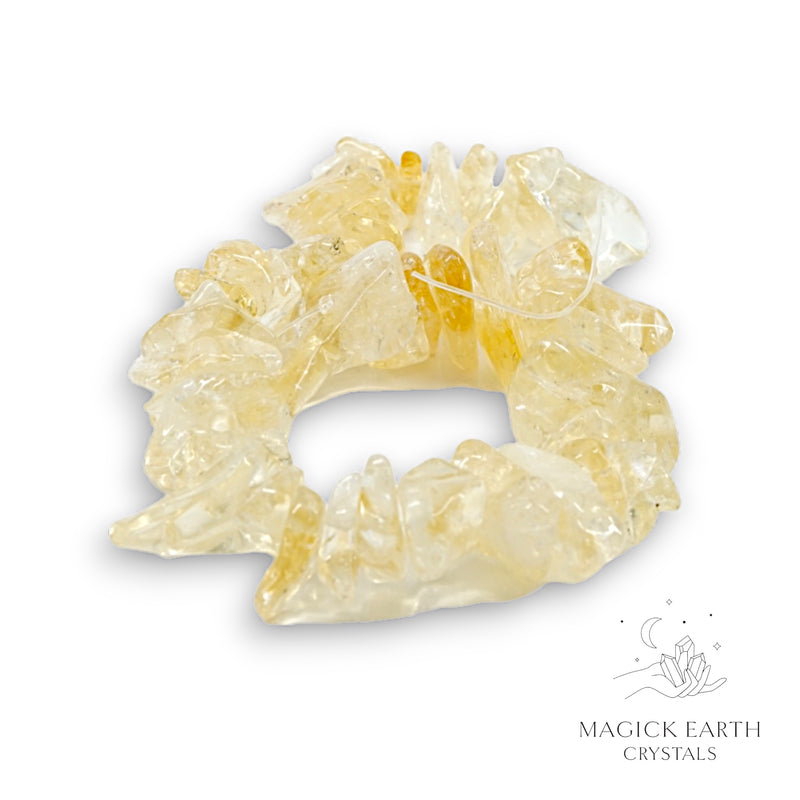 Citrine Crystal Drilled Chips Large Size