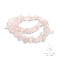 Rose Quartz Crystal Drilled Chips Large Size