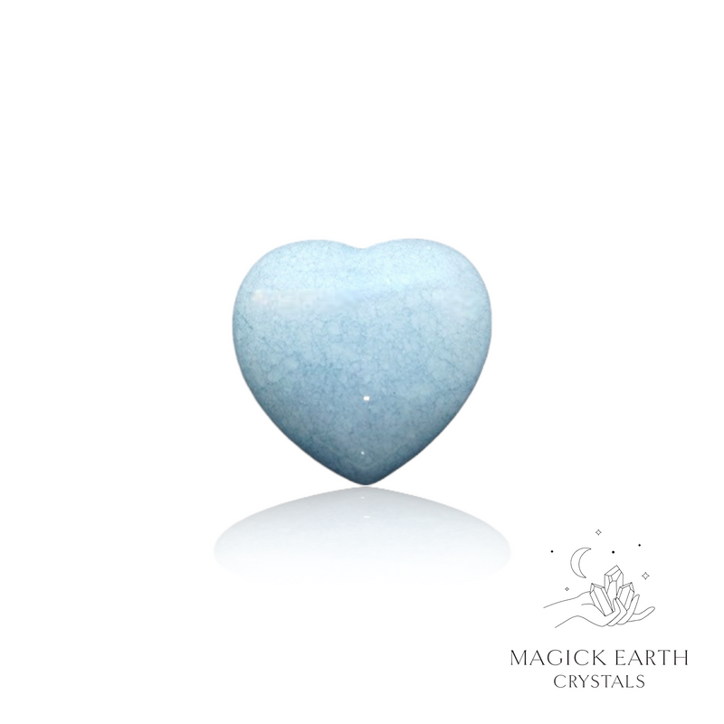 Angelite Crystal Gemstone Heart 25mm