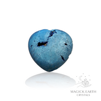 Agate Druzy Geode Crystal Gemstone Carved Heart Blue A Back