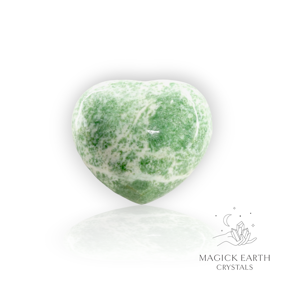 Jade Crystal gemstone Heart 45mm