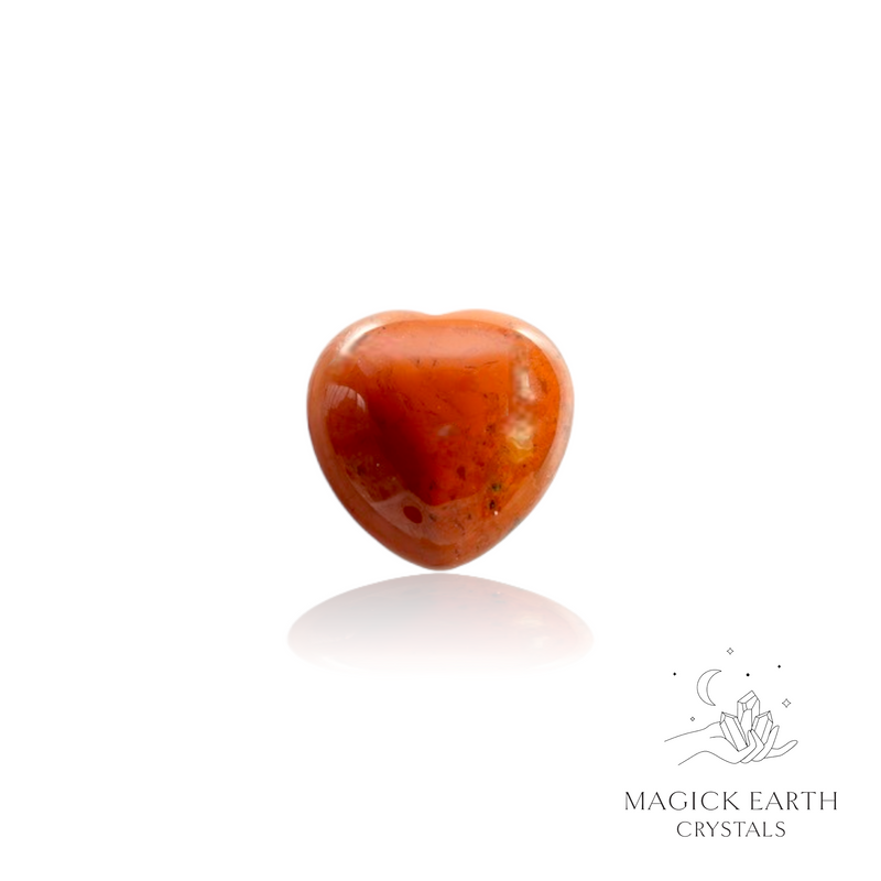 Red Jasper Crystal Gemstone Tiny Heart 20mm