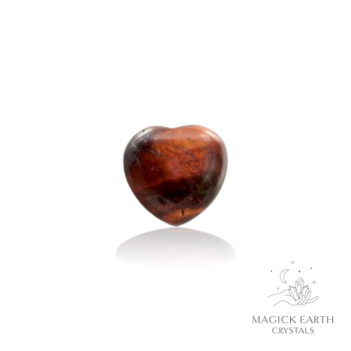 Red Tiger Eye Crystal Gemstone Tiny Heart 20mm