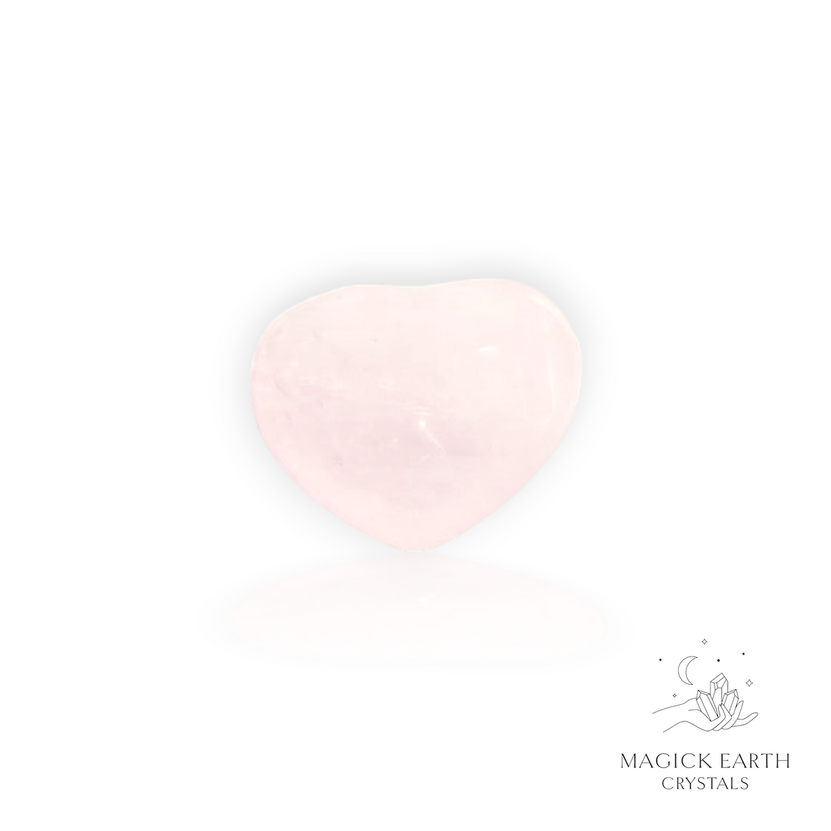 Rose Quartz Crystal  Gemstone Heart 23mm