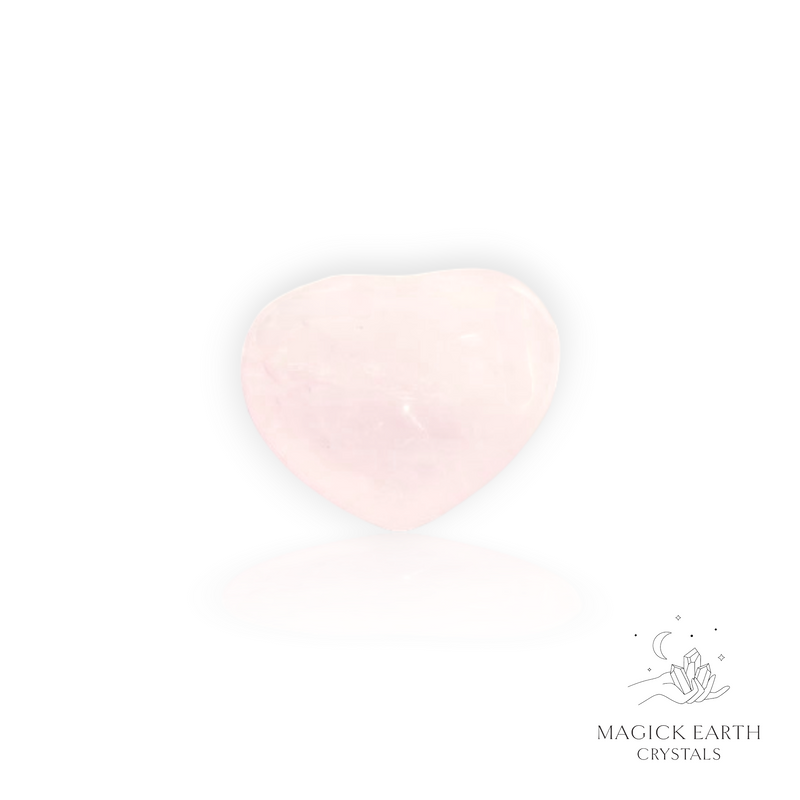 Rose Quartz Crystal  Gemstone Heart 23mm