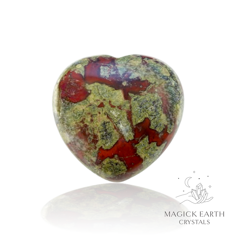 Dragons Blood Jasper Crystal Gemstone Heart 45mm