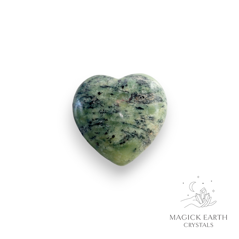 Jade Crystal Gemstone Heart 30mm