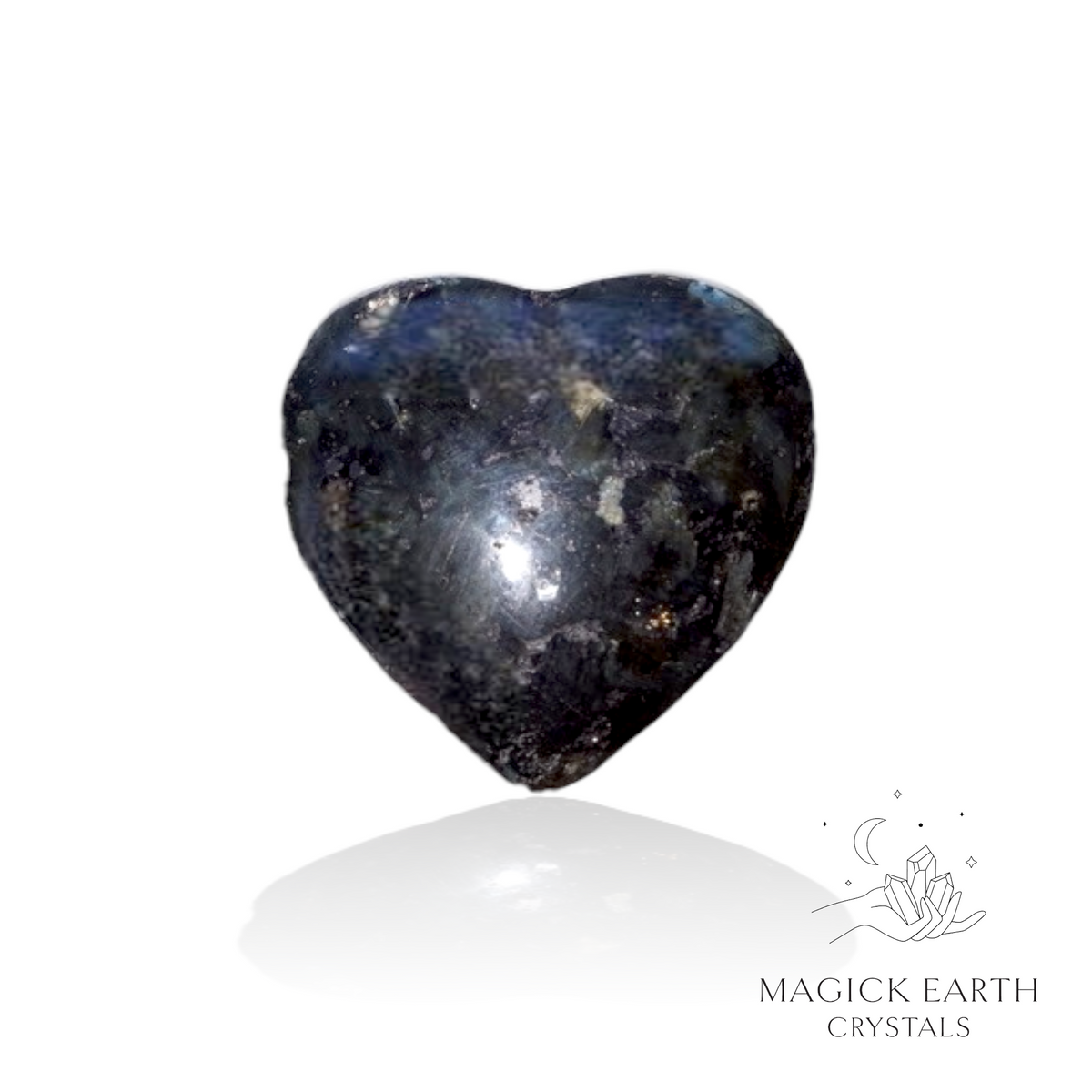 Larvikite Crystal Gemstone Heart 45mm