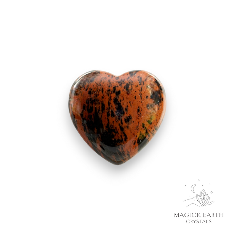 Mahogany Obsidian Crystal Gemstone Heart 40mm