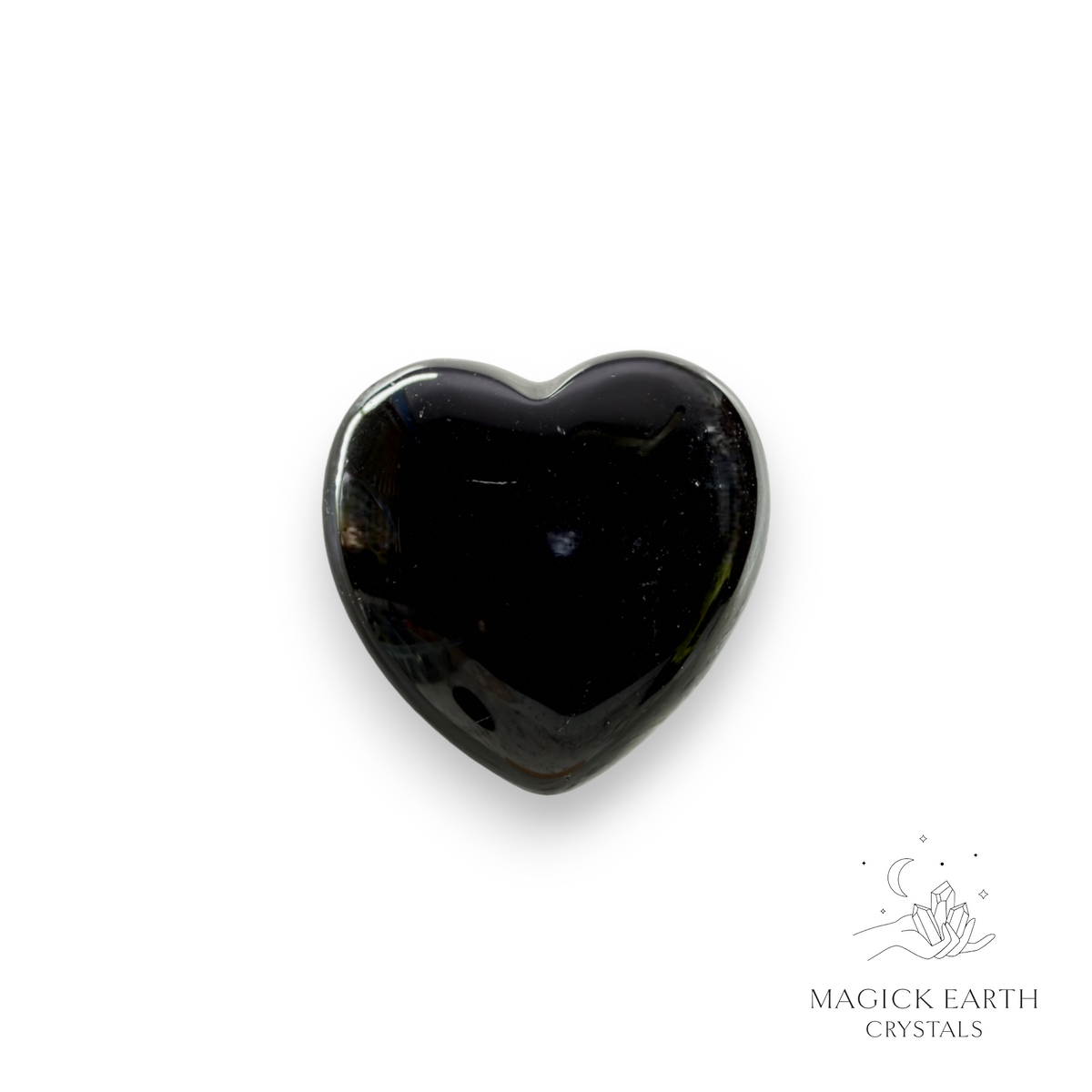 Obsidian Crystal Gemstone Heart 40mm