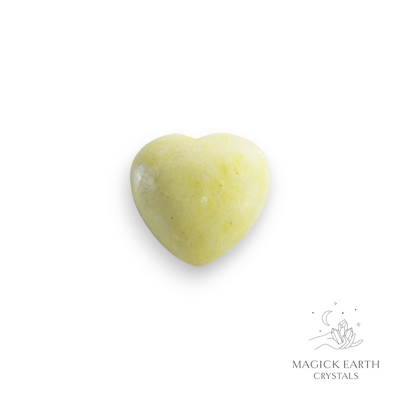 Peridot Crystal Gemstone Heart 30mm