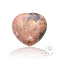 Rhodonite Crystal Gemstone Heart 45mm B