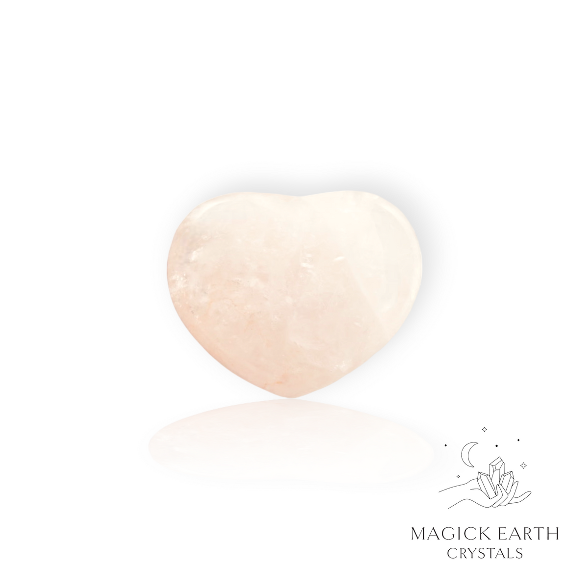 Rose Quartz Crystal Gemstone Heart 40mm