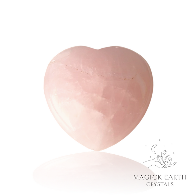 Rose Quartz Crystal Gemstone Heart 45mm