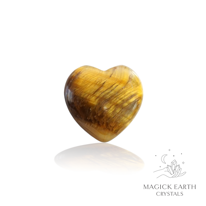 Tiger Eye Crystal Gemstone Heart 30mm