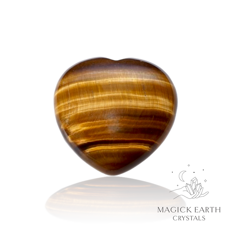 Tiger Eye Crystal Gemstone Heart 45mm