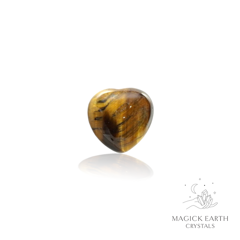 Tiger Eye Crystal Gemstone Tiny Heart 20mm