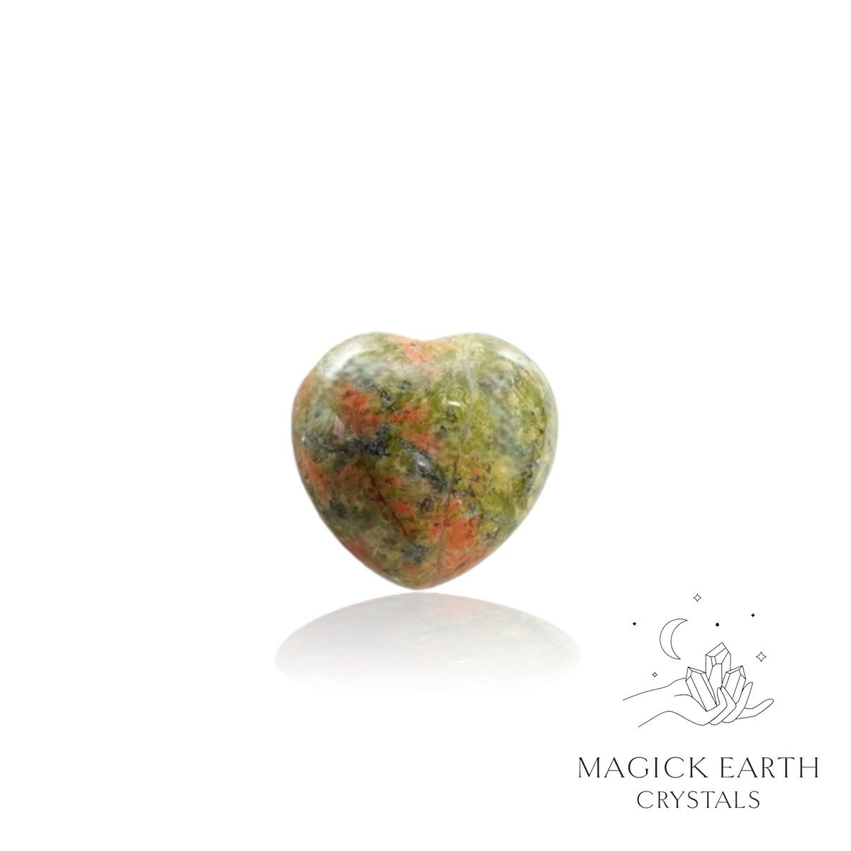 Unakite Crystal Gemstone Tiny Heart 20mm