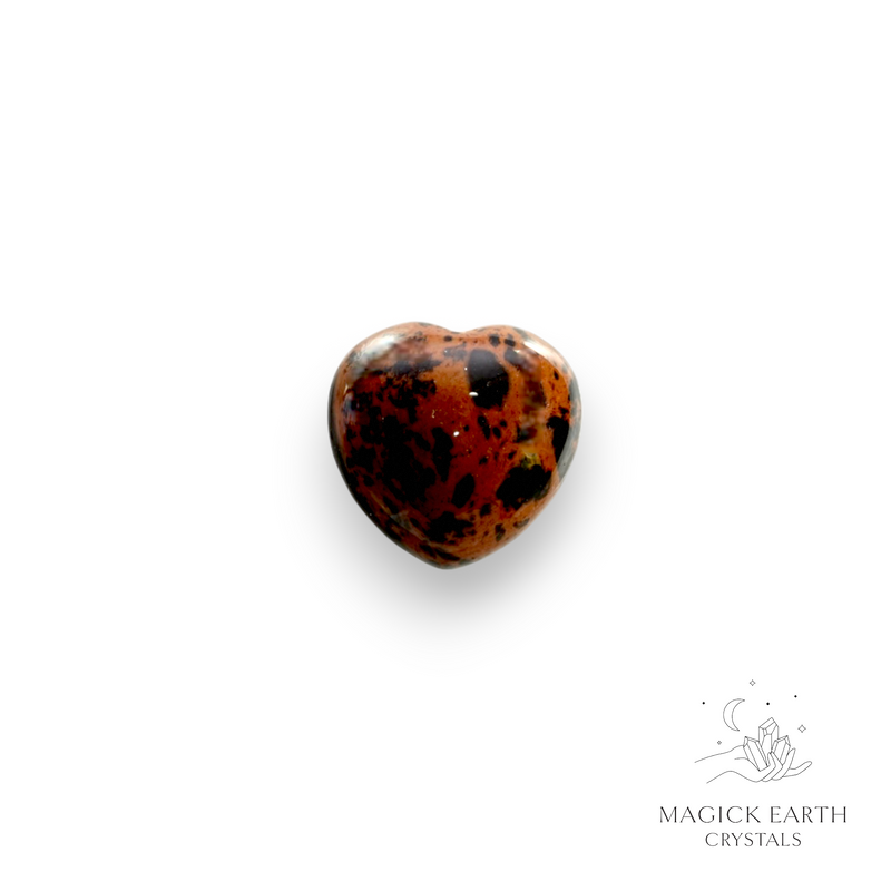 Mahogany Obsidian Crystal Gemstone Tiny Heart 20mm