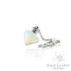 Opalite Pyramid Pendulum  with Platinum Finish for Luminous Guidance