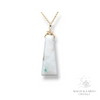 Amazonite Crystal Gemstone Trapezoid Pendant Lighter Shade with Gold Finish