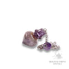 Amethyst Pointed Bottle Shaped Pendulums with Platinum Finish