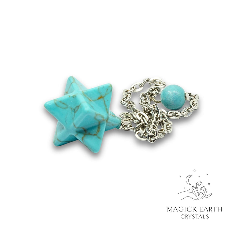 Blue Howlite Merkaba Pendulum For Calm Communication