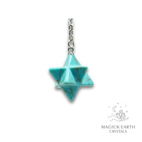 Blue Howlite Merkaba Pendulum For Calm Communication