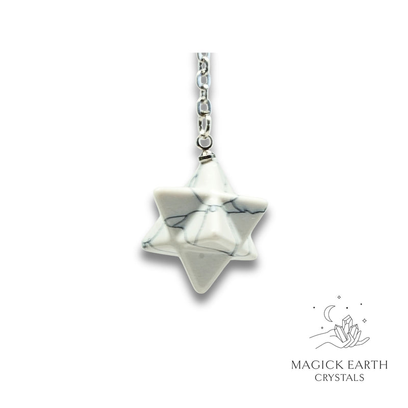 Howlite Merkaba Pendulum For Calm Communication