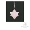 Rose Quartz Crystal Merkaba Pendulum for Amplified Love
