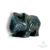 Moss Agate Crystal Gemstone Rhinoceros